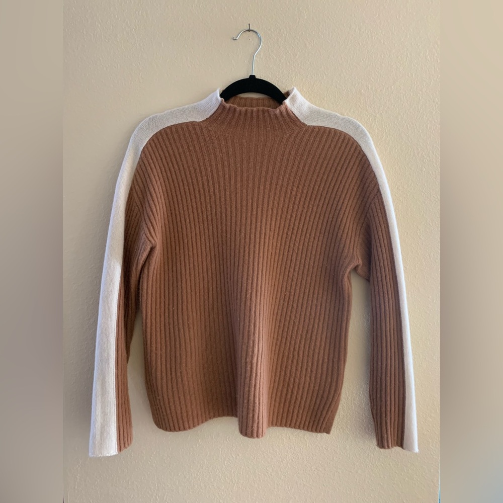 Garnet Hill recycled cashmere mock neck sweater